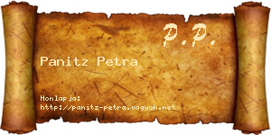 Panitz Petra névjegykártya